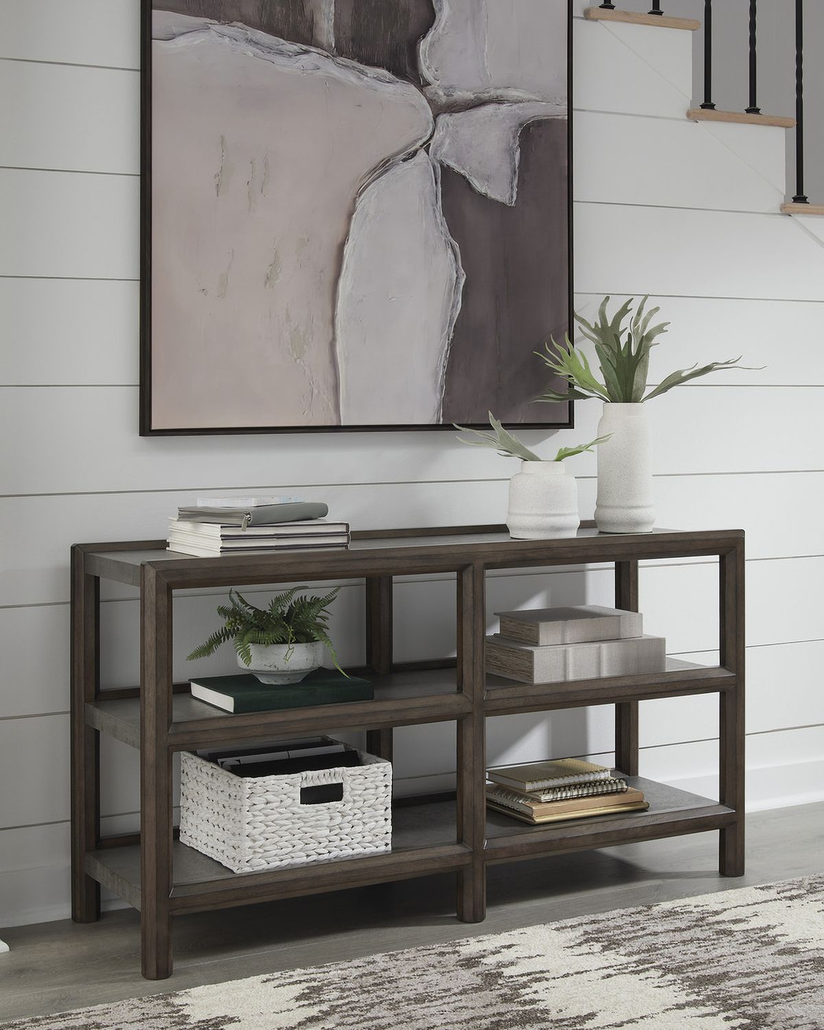 Kallenny Sofa Table In Gray and Brown T6694
