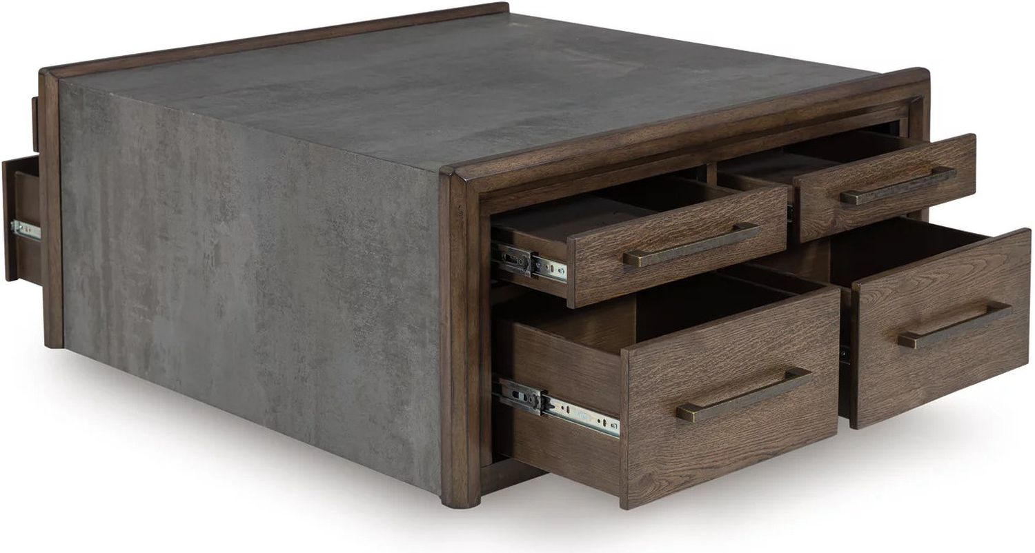 Kallenny Coffee Table In Gray and Brown T6698