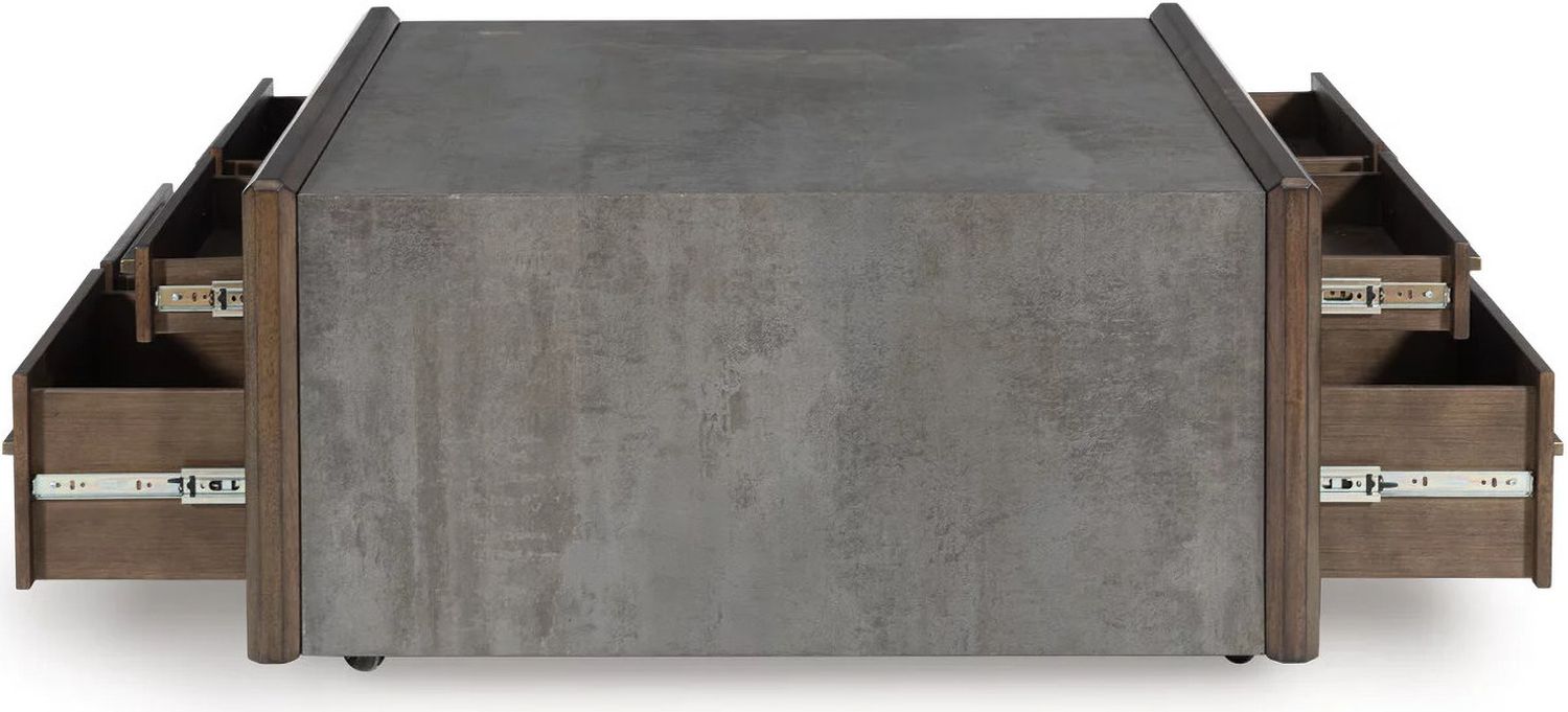 Kallenny Coffee Table In Gray and Brown T6698