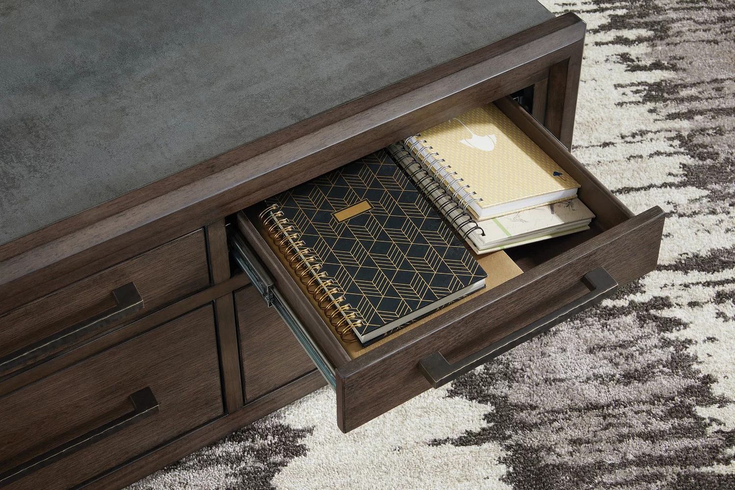 Kallenny Coffee Table In Gray and Brown T6698