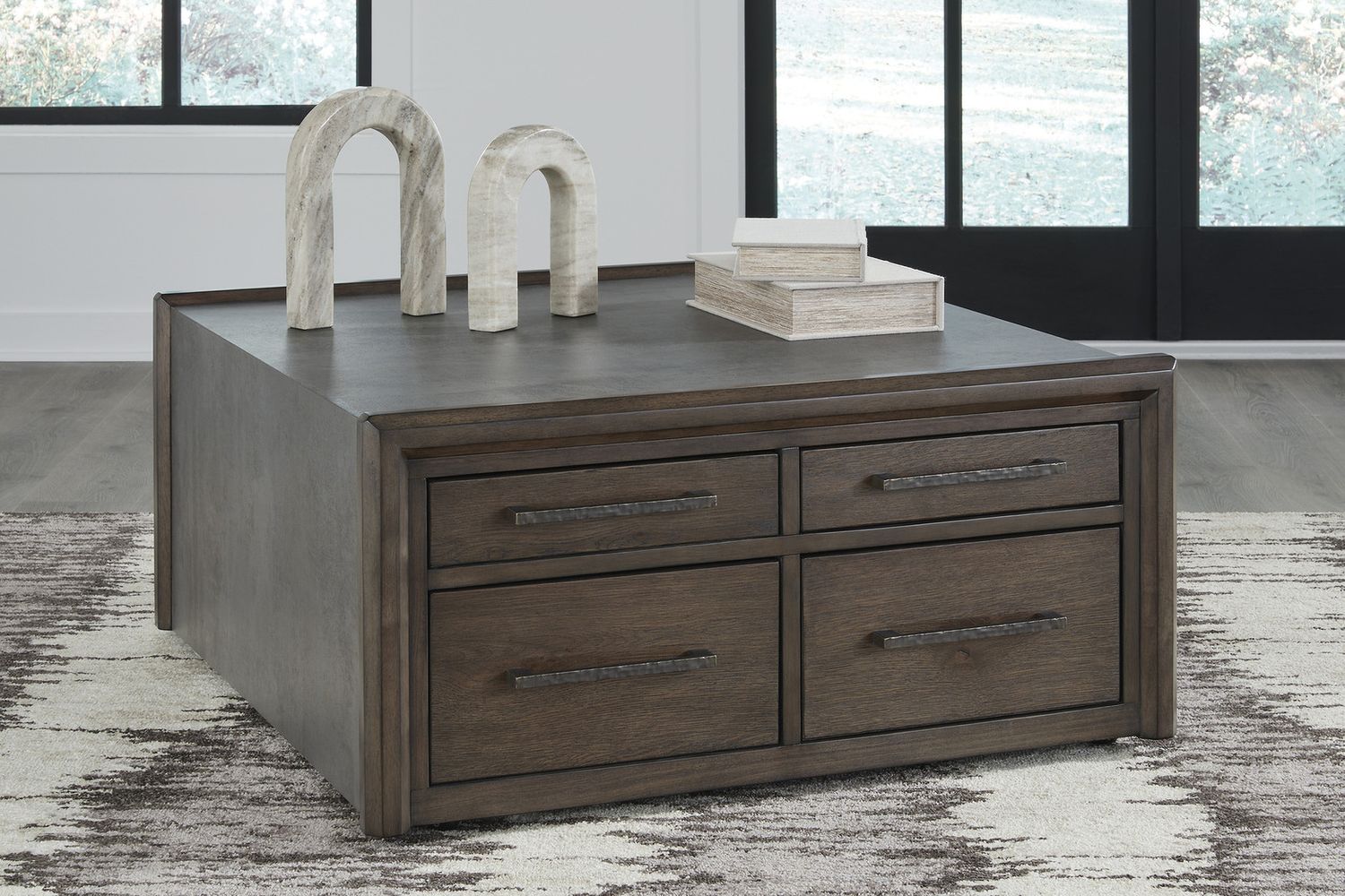 Kallenny Coffee Table In Gray and Brown T6698