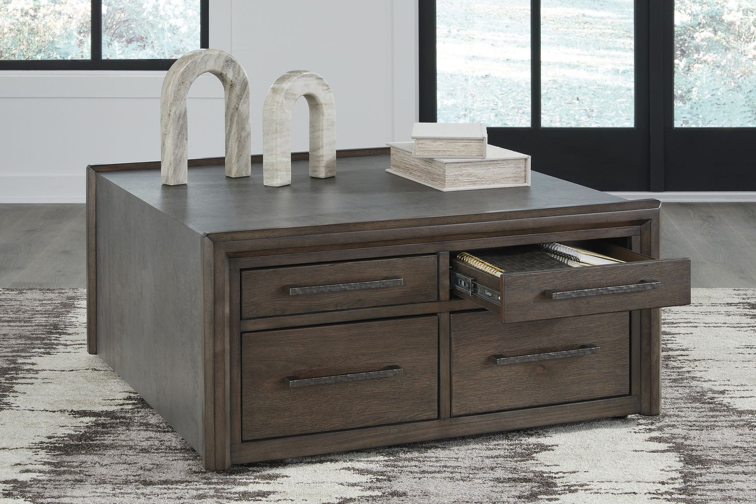Kallenny Coffee Table In Gray and Brown T6698