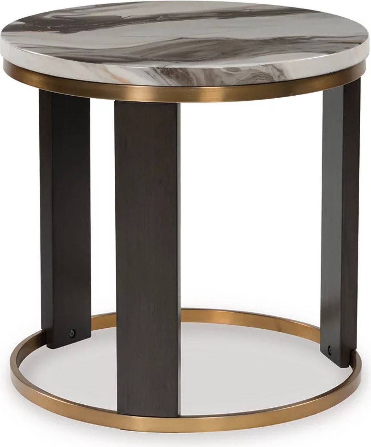 Jazmore End Table In Brown/Brass T6716