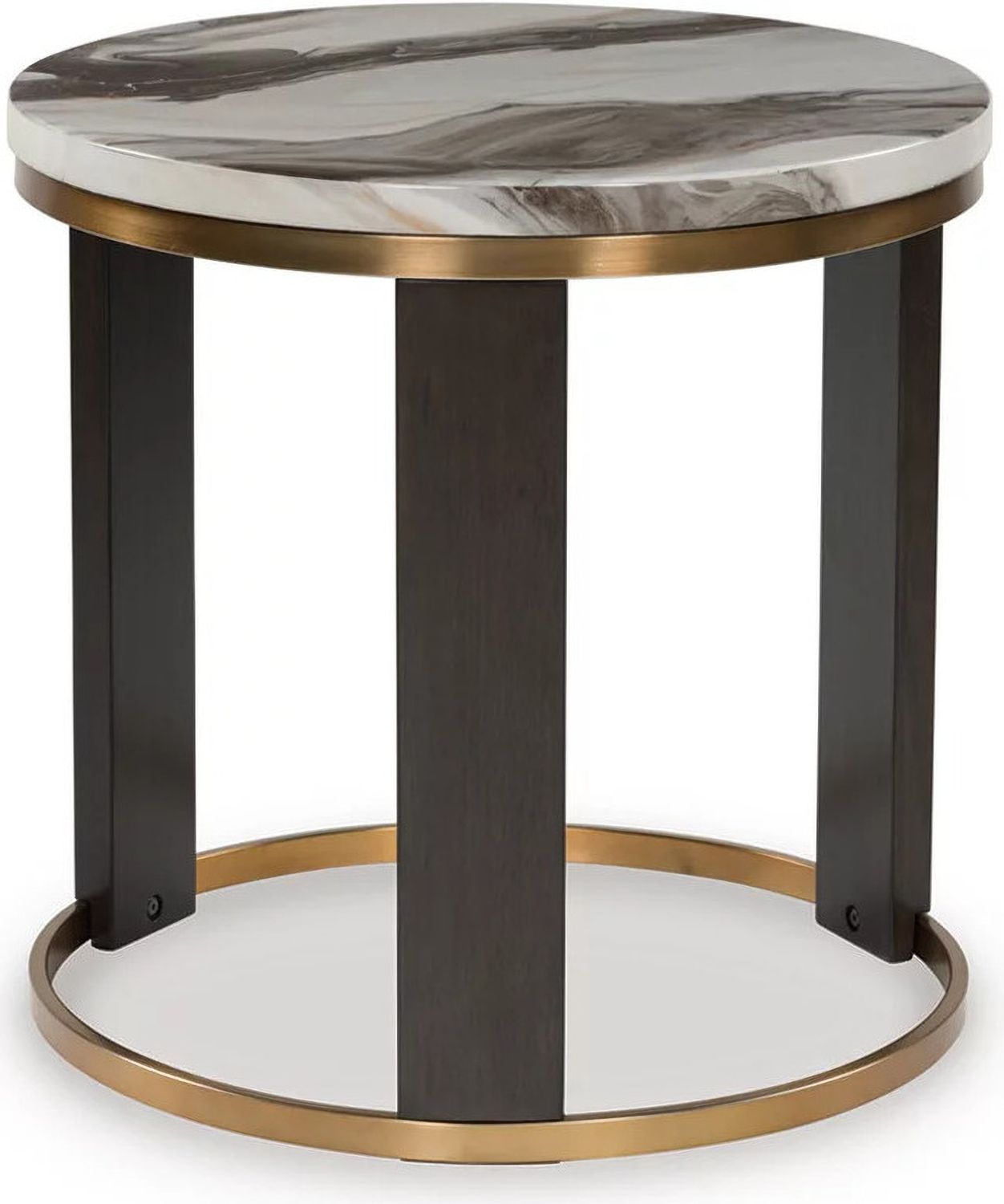 Jazmore End Table In Brown/Brass T6716