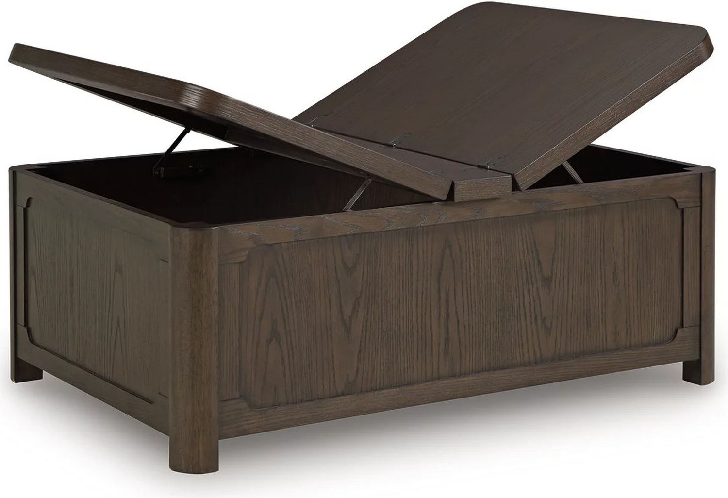 Breckington Coffee Table With Storage In Dark Brown T67820