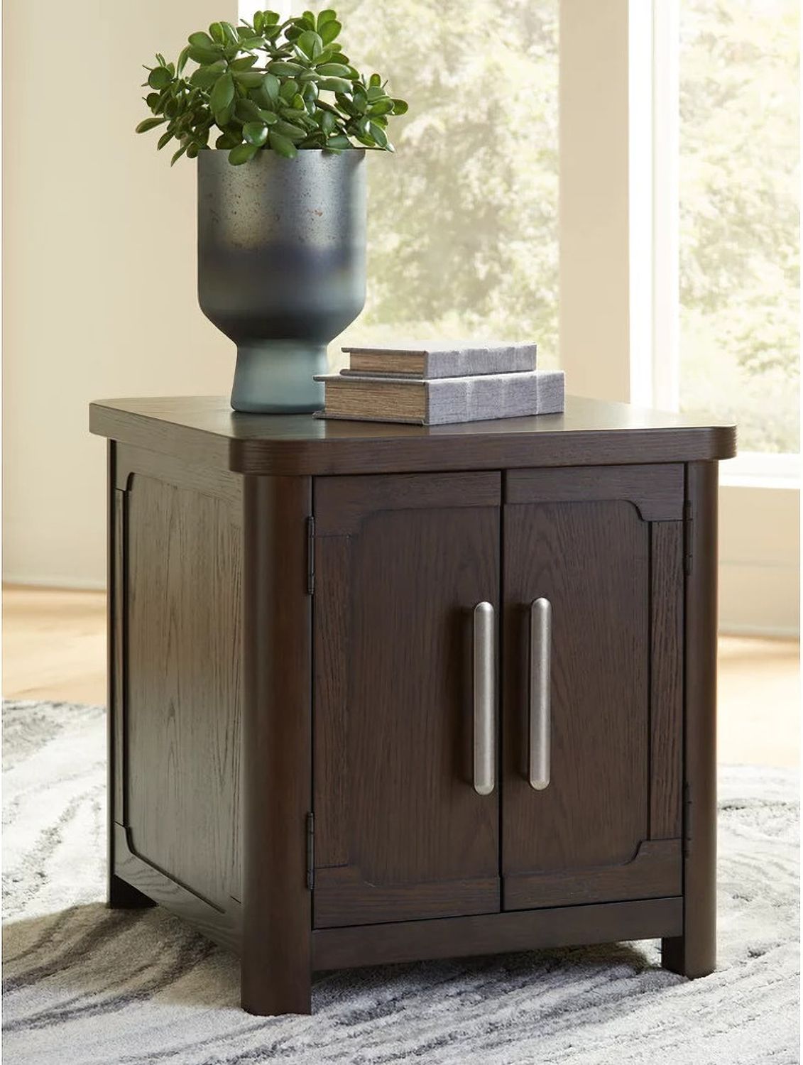 Breckington End Table In Dark Brown T6783
