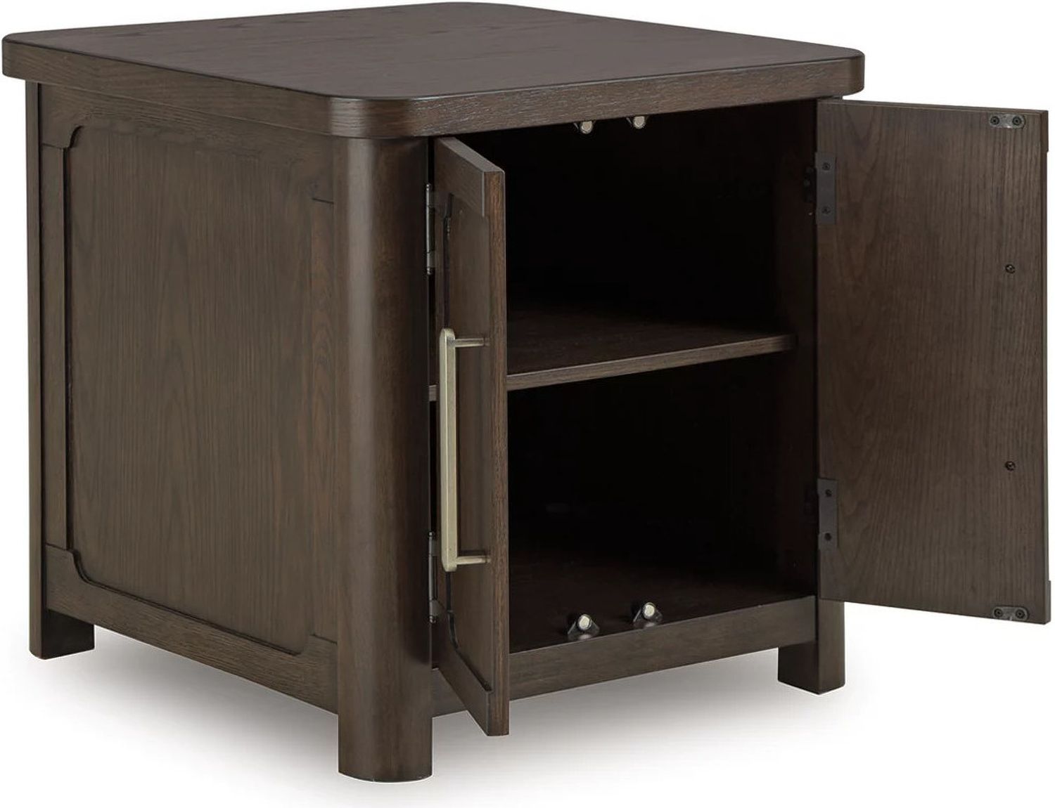 Breckington End Table In Dark Brown T6783