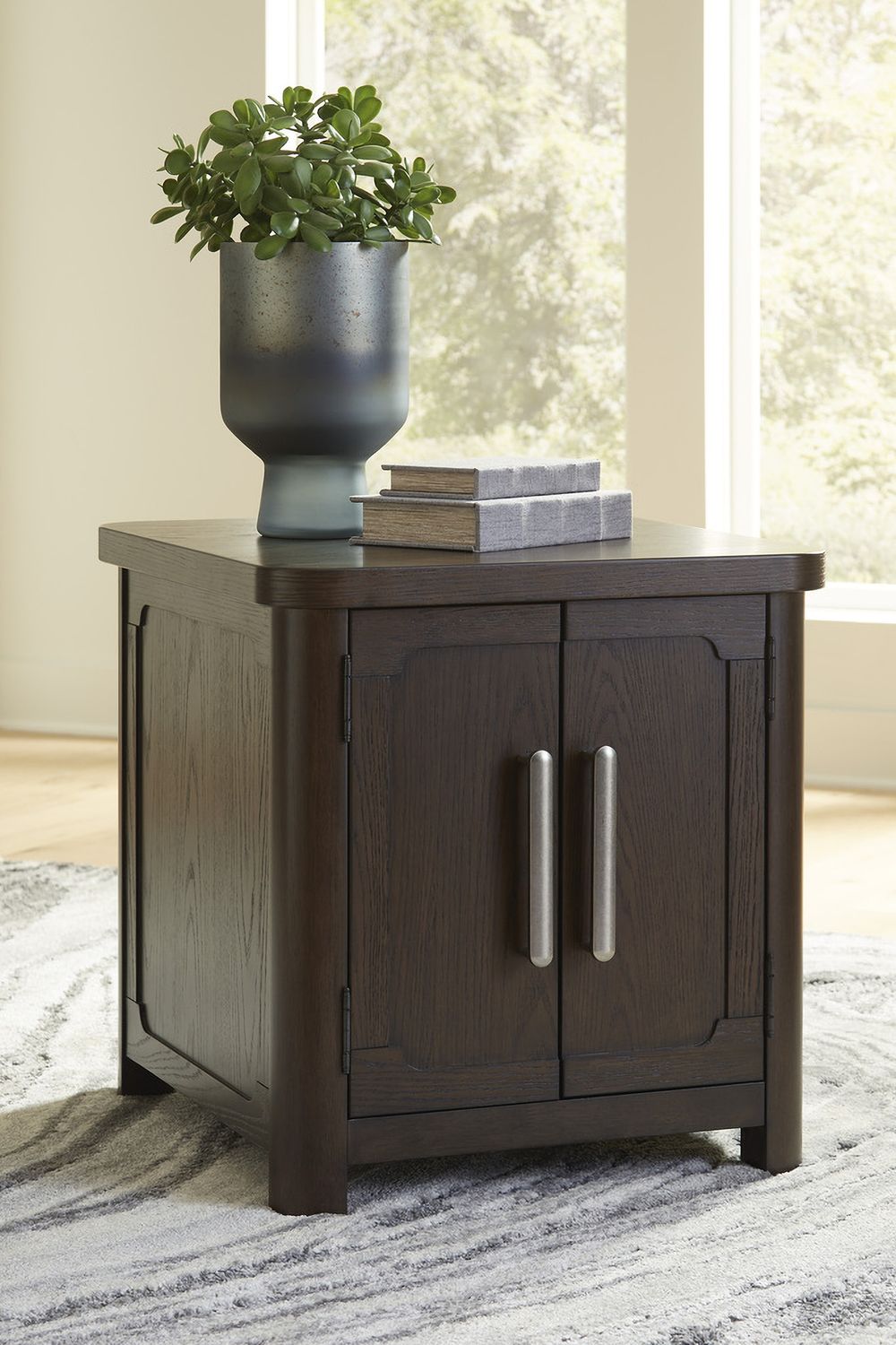 Breckington End Table In Dark Brown T6783