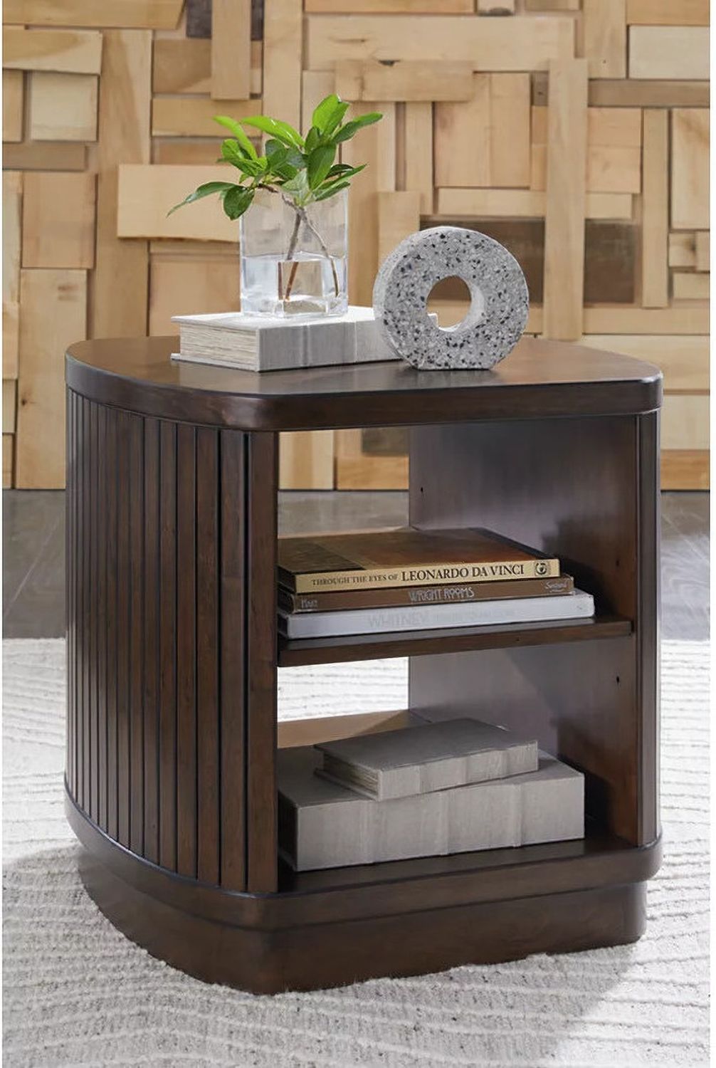 Korestone End Table In Dark Brown T6792