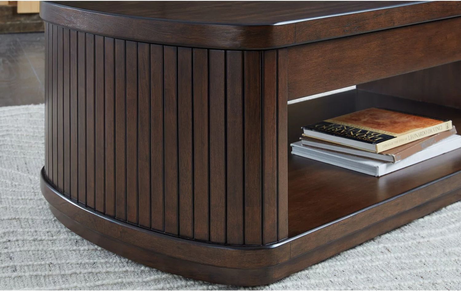 Korestone Lift-Top Coffee Table In Dark Brown T6799