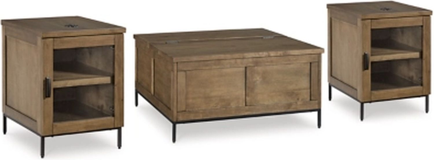 Torlanta Occasional Table Set In Brown T686T1