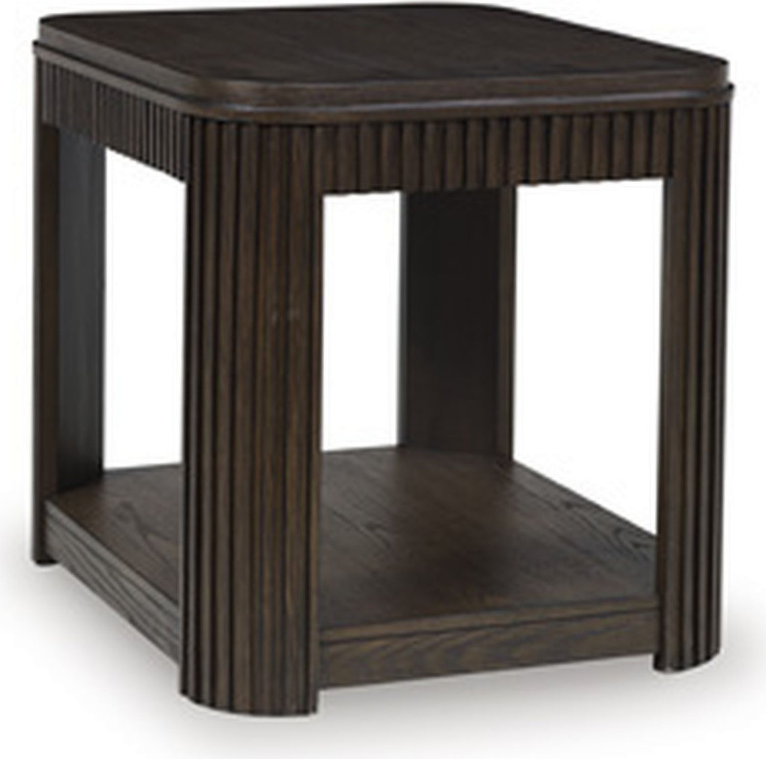 Carlibrie End Table In Warm Brown T7003