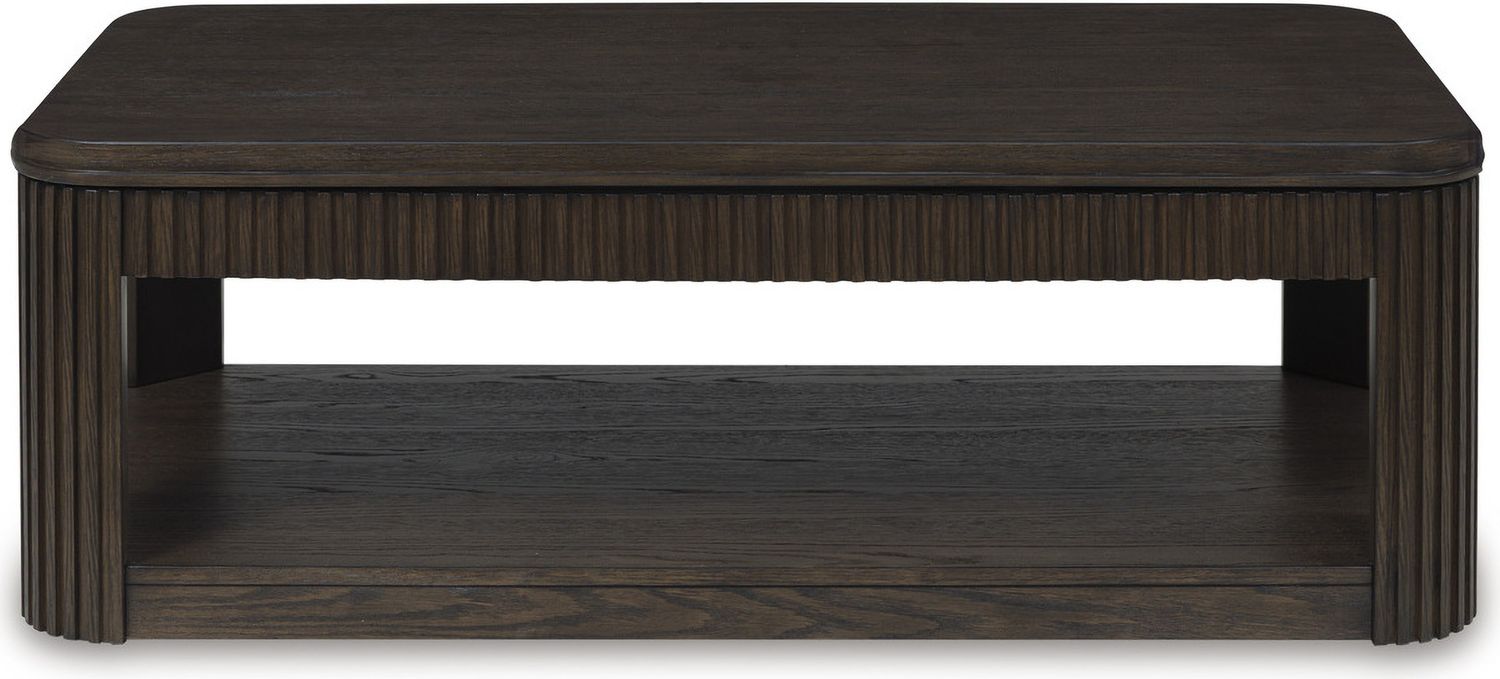 Carlibrie Lift-Top Coffee Table In Warm Brown T7009