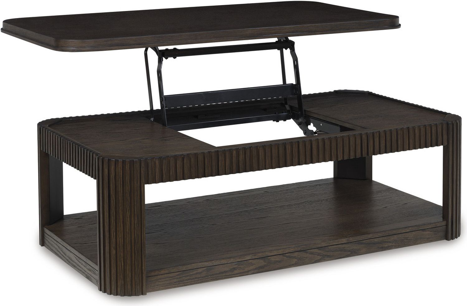 Carlibrie Lift-Top Coffee Table In Warm Brown T7009