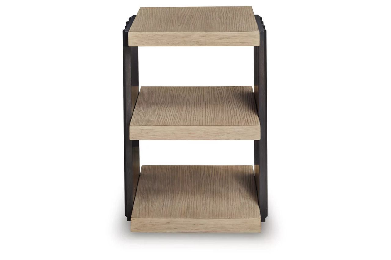 Rylandyn End Table In Light Brown and Black T7213
