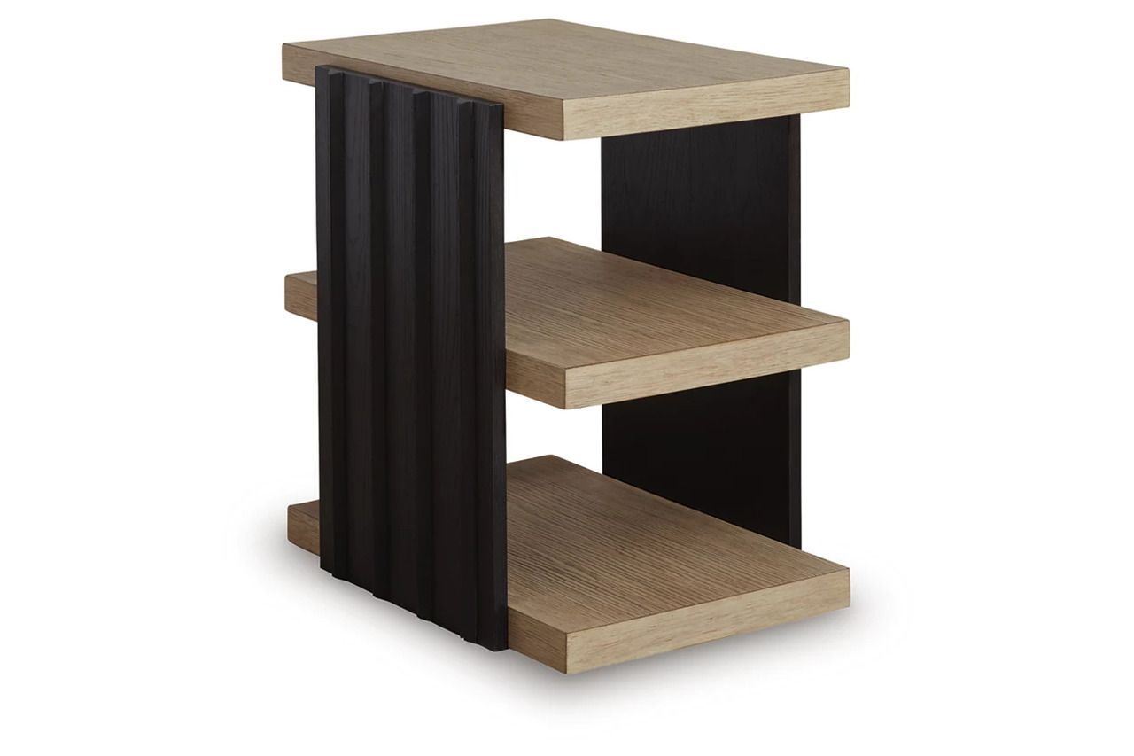 Rylandyn End Table In Light Brown and Black T7213