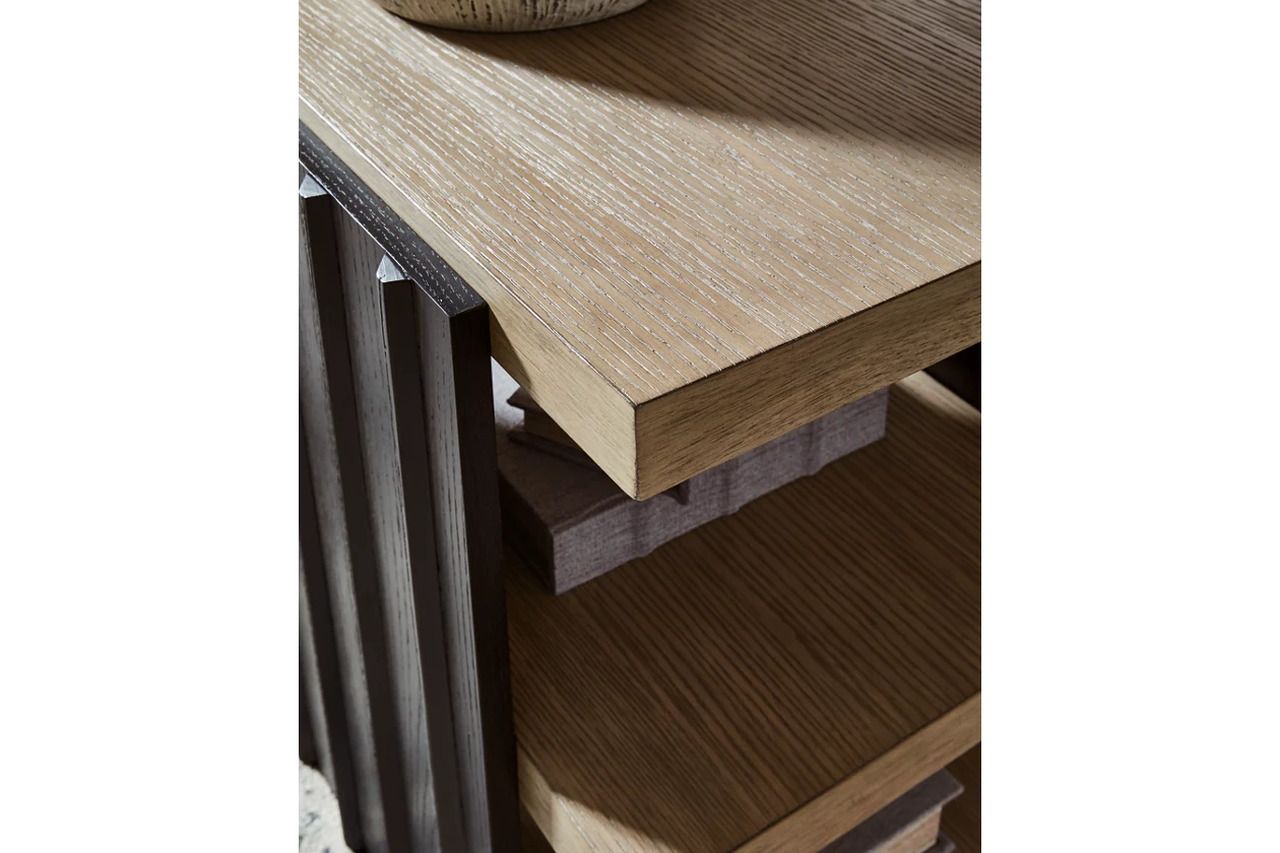 Rylandyn End Table In Light Brown and Black T7213