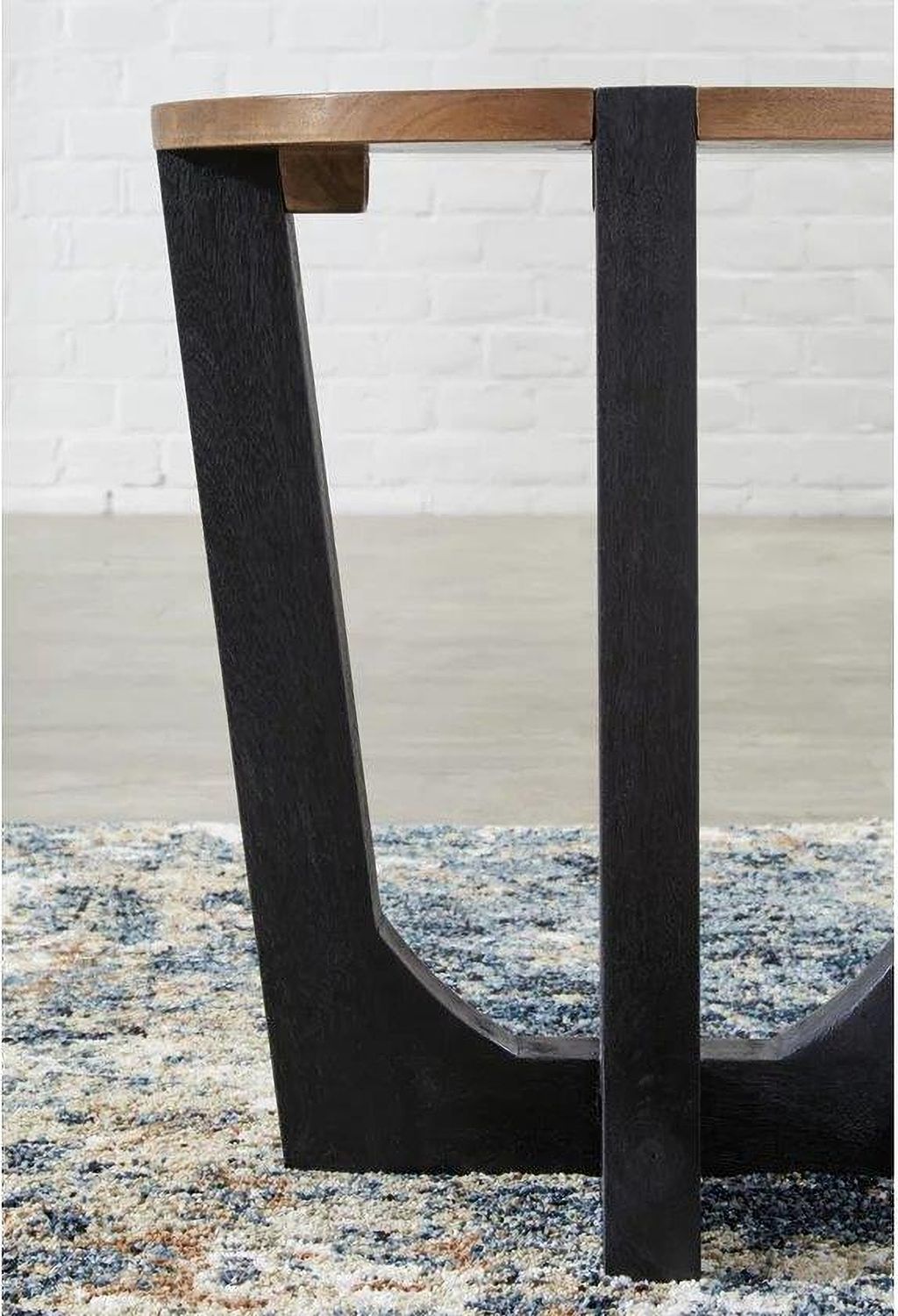 Hanneforth End Table In Brown and Black T7266