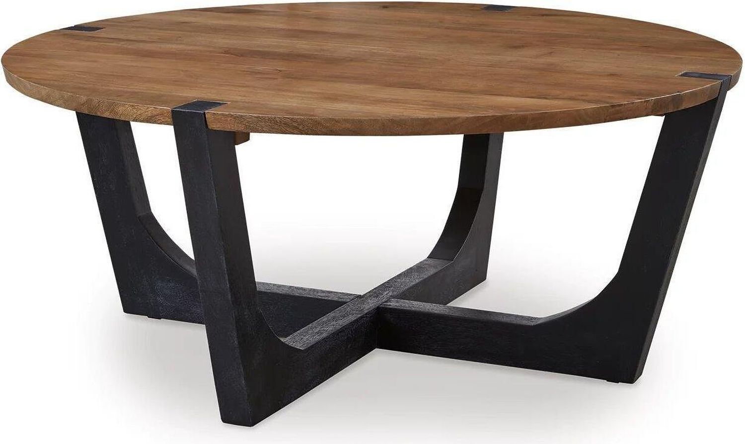 Hanneforth Occasional Table Set In Brown and Black T726T1