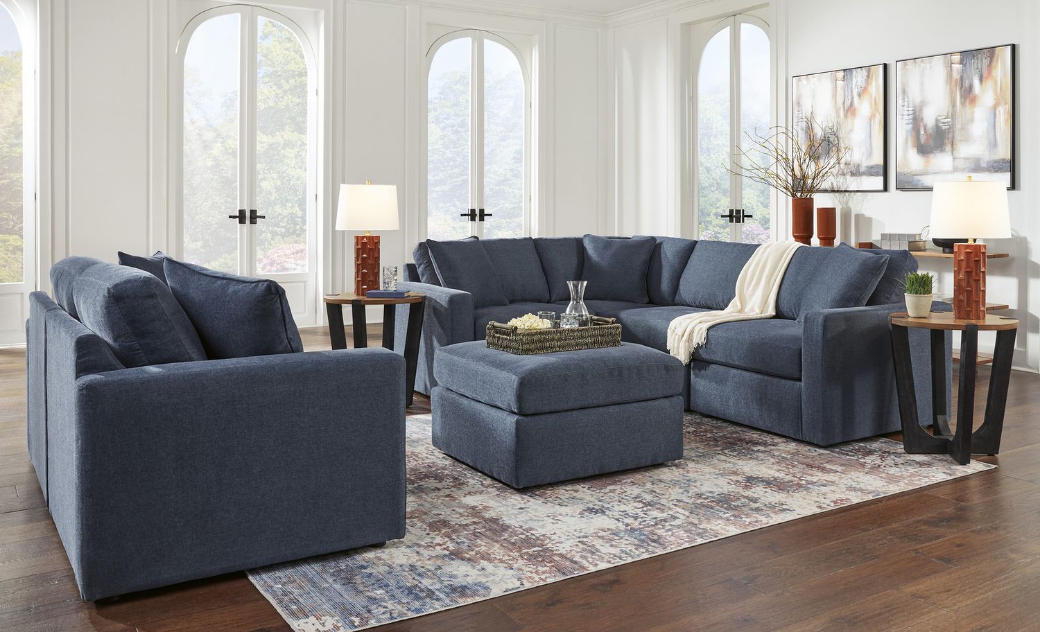 Hanneforth Occasional Table Set In Brown and Black T726T1