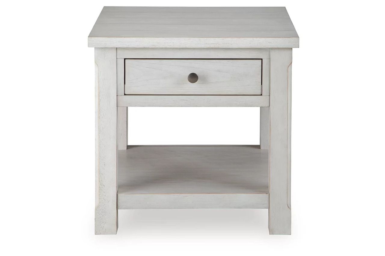 Robbinsdale End Table In Antique White T7292