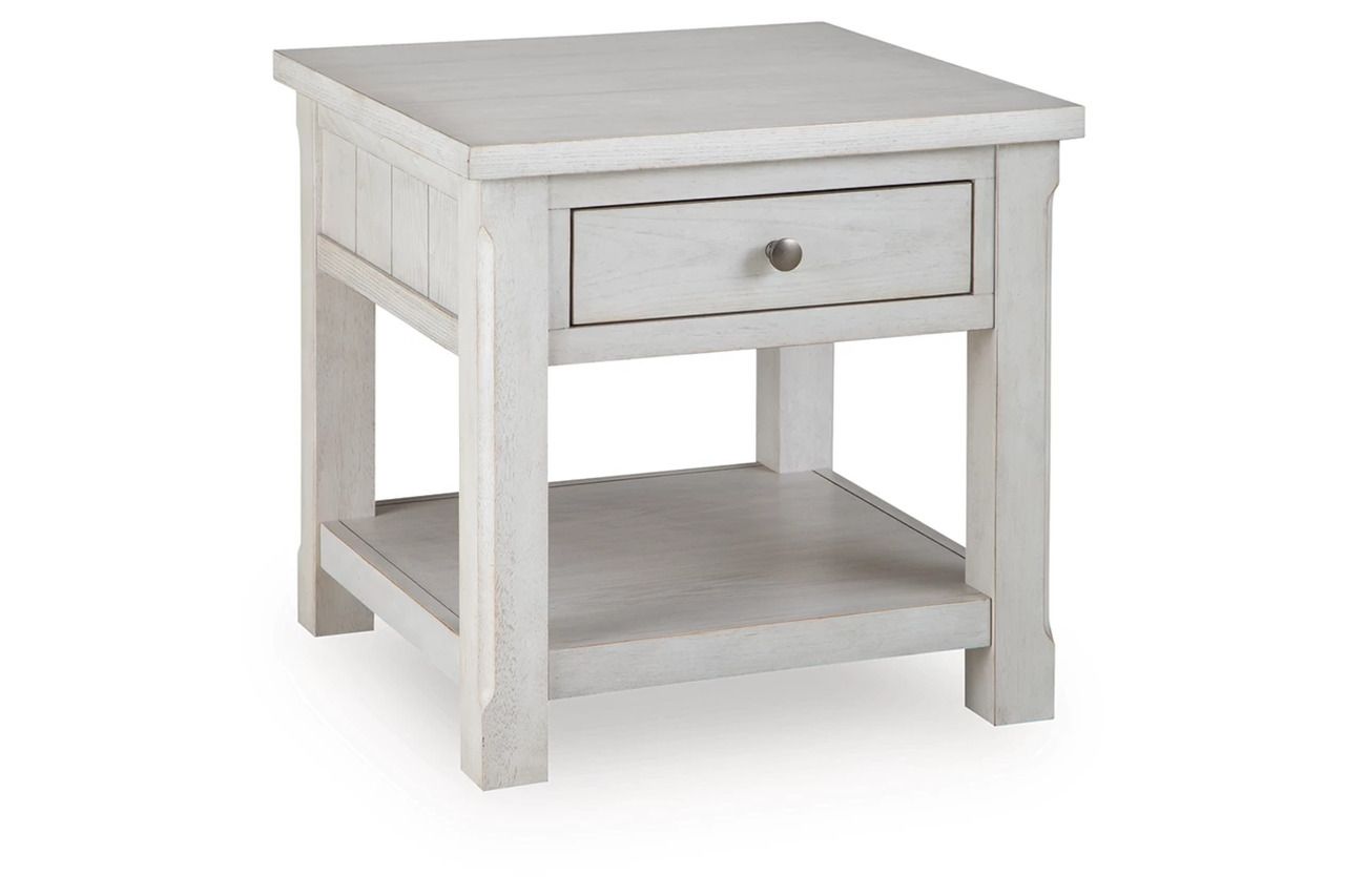 Robbinsdale End Table In Antique White T7292