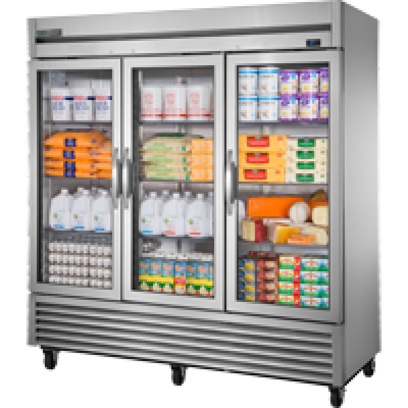 Reach-In Glass Swing Door Refrigerator with Hydrocarbon Refrigerant~Framed Glass Door Version 01 T72GHCFGD01