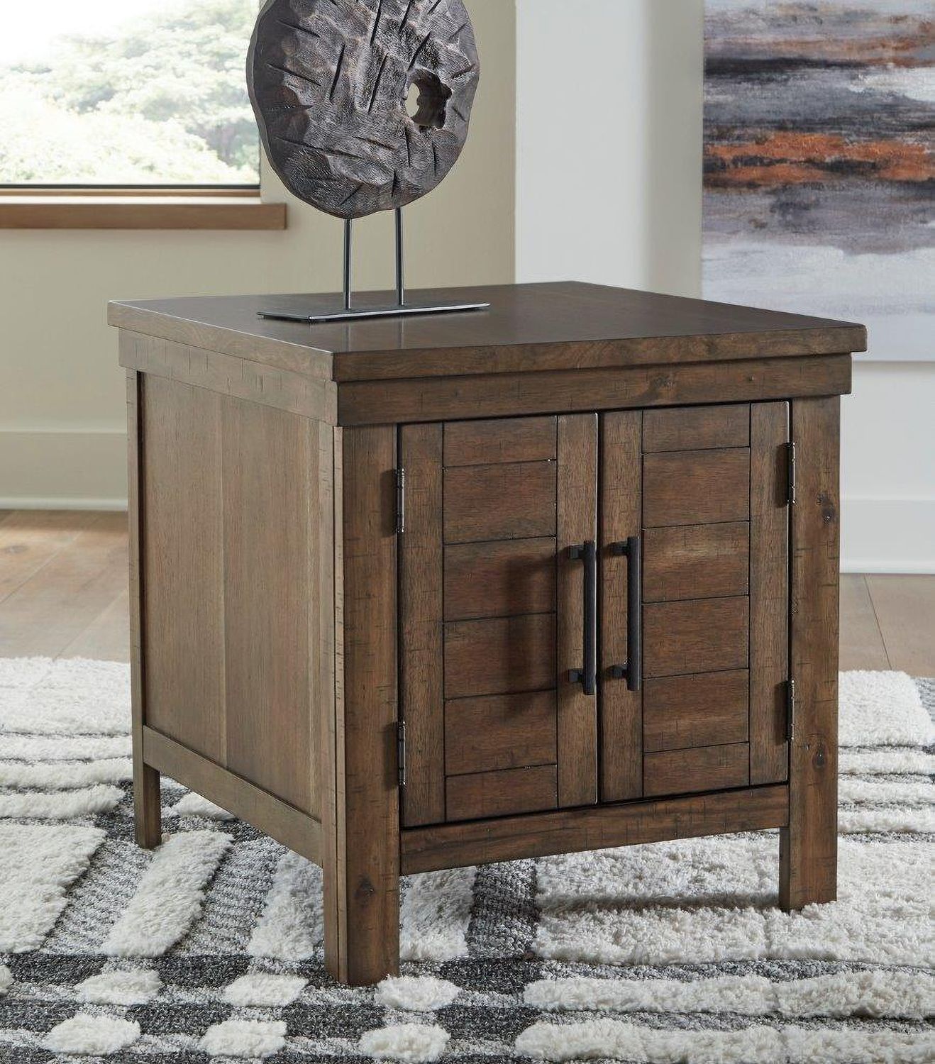 Moriville Grayish Brown Rectangular End Table T7313