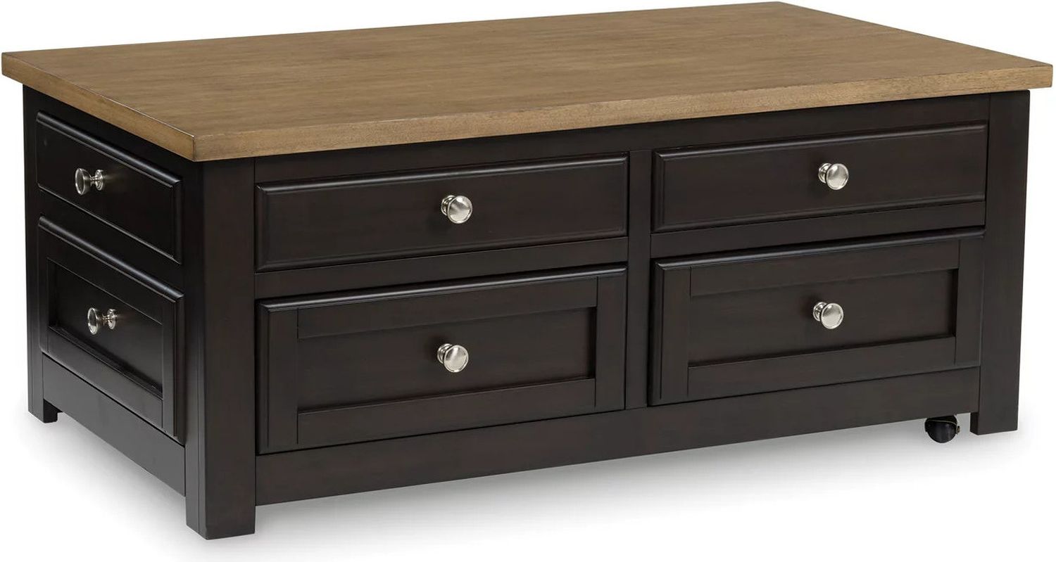 Drazmine Lift-Top Coffee Table In Brown T73420