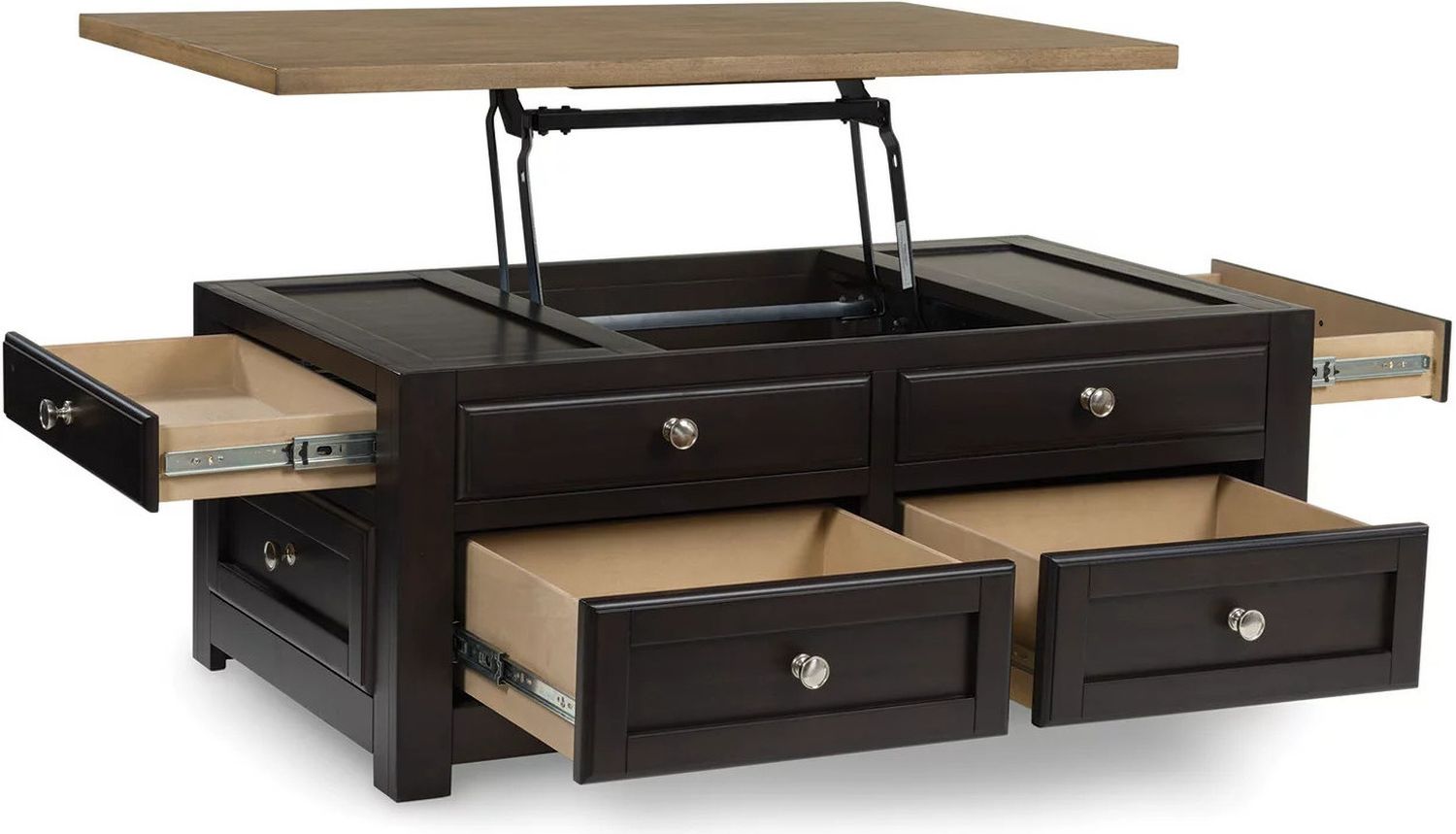 Drazmine Lift-Top Coffee Table In Brown T73420