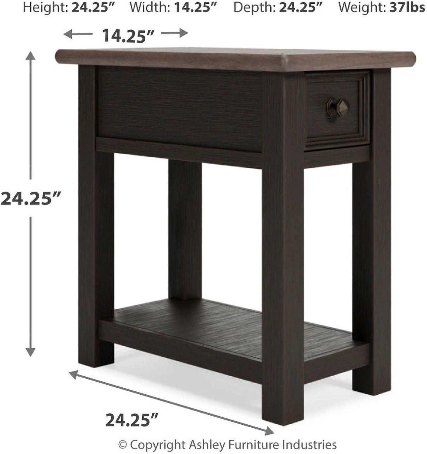 Tyler Creek Two-Tone Chair Side End Table T736107