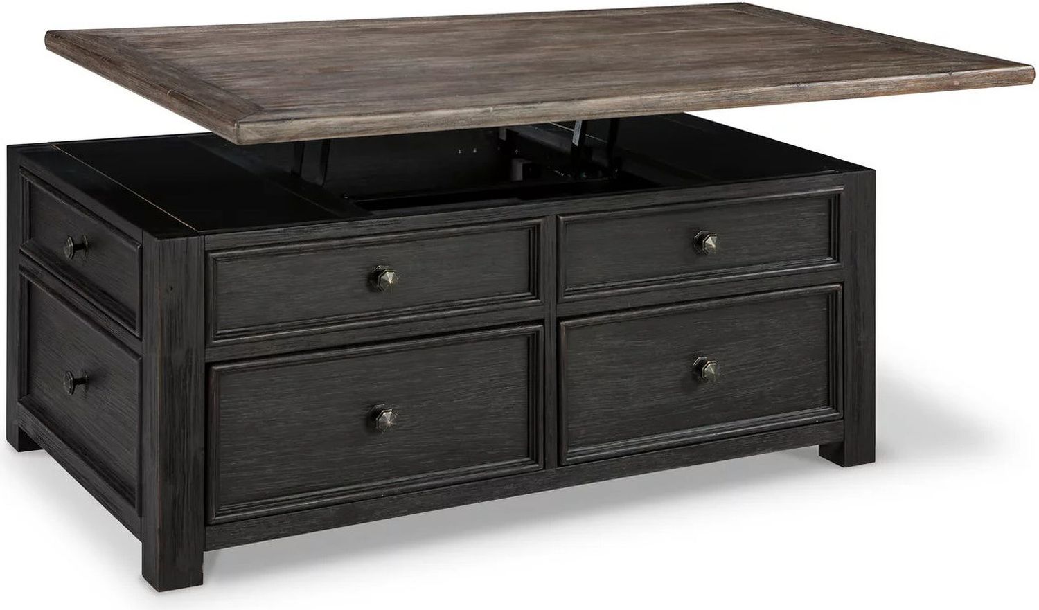 Tyler Creek Brown and Black Lift Top Cocktail Table T73620