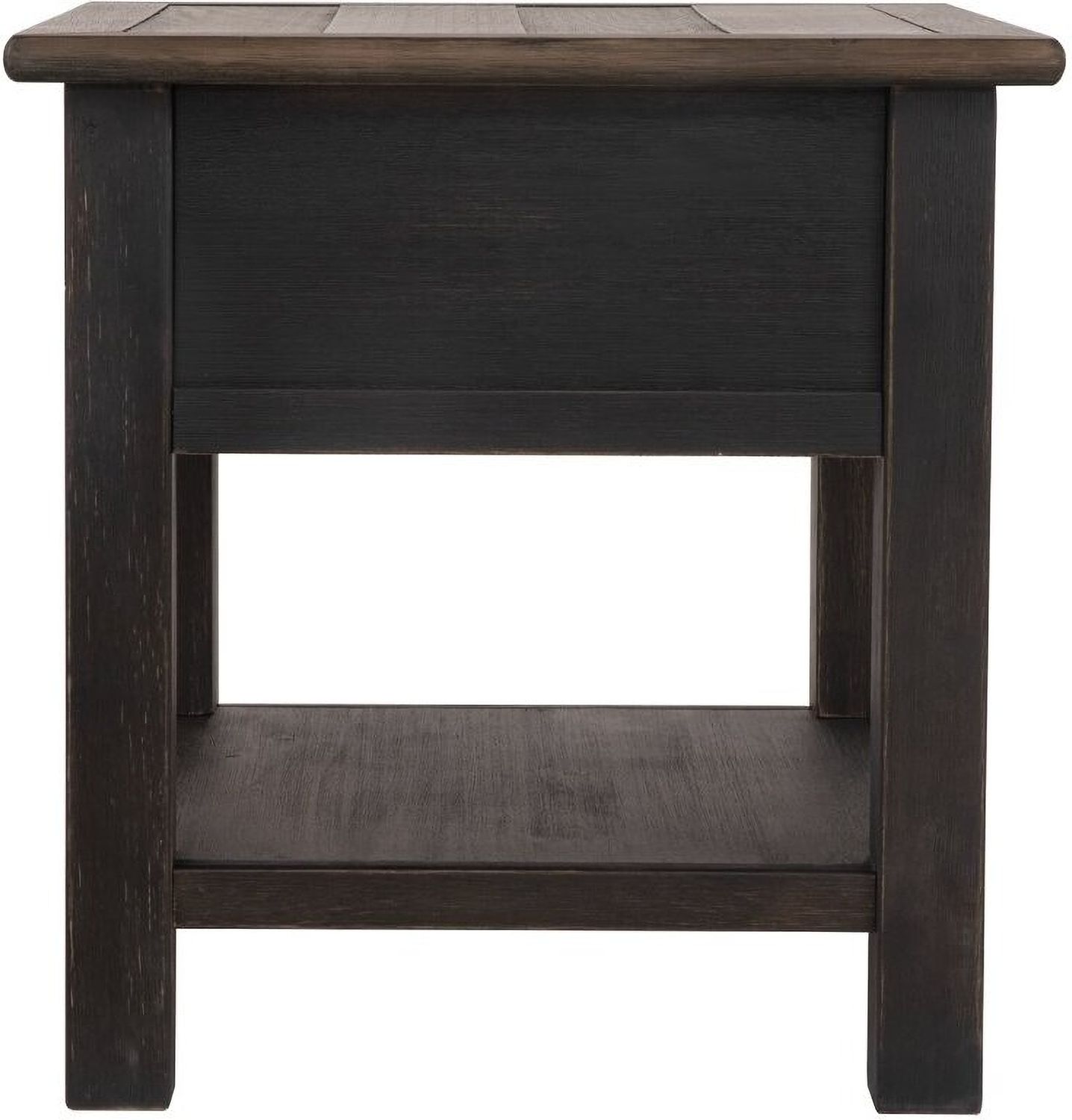 Tyler Creek Brown and Black Rectangular End Table T7363