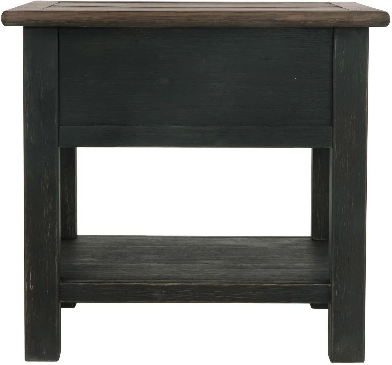 Tyler Creek Brown and Black Rectangular End Table T7363