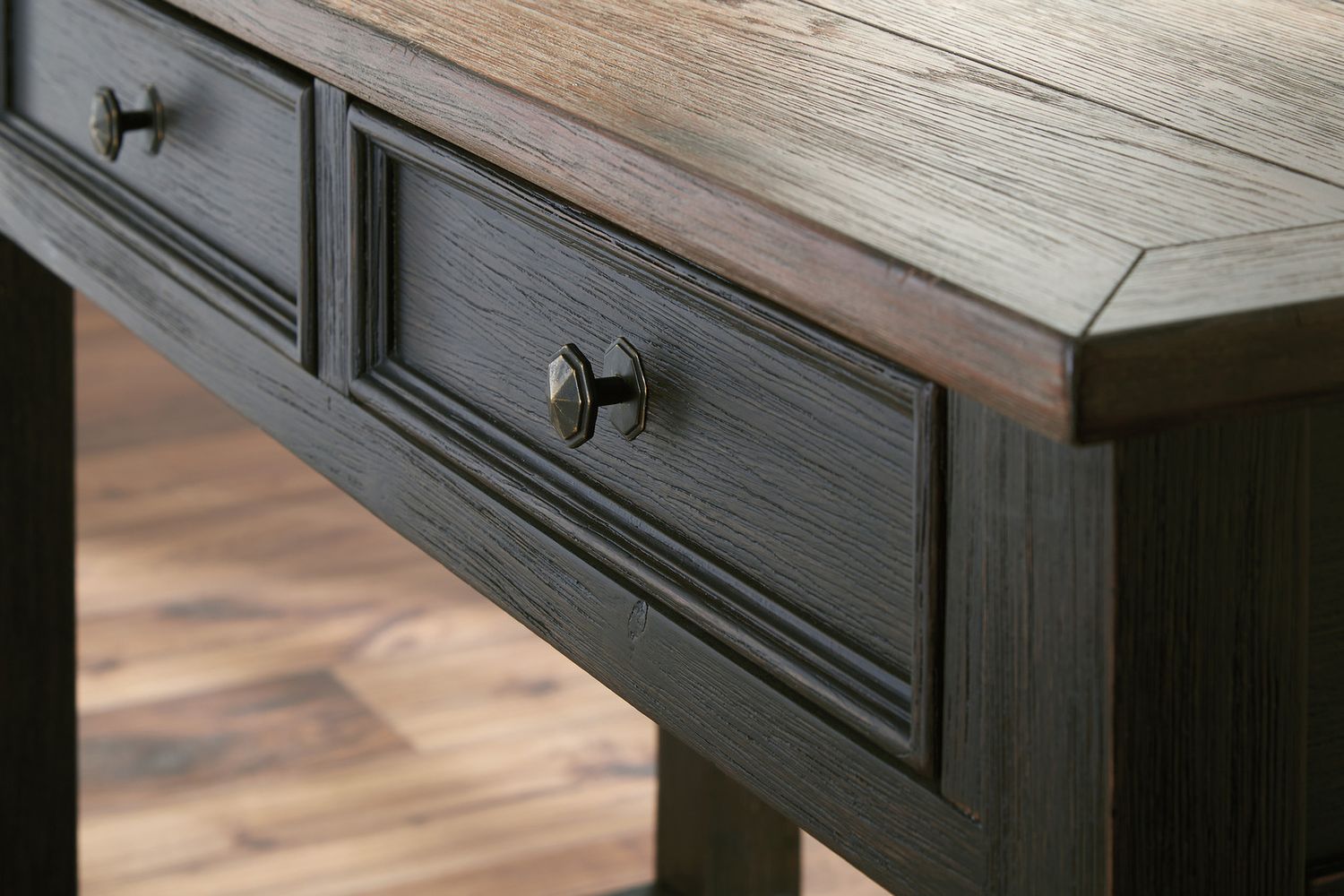 Tyler Creek Brown and Black Sofa Table T7364