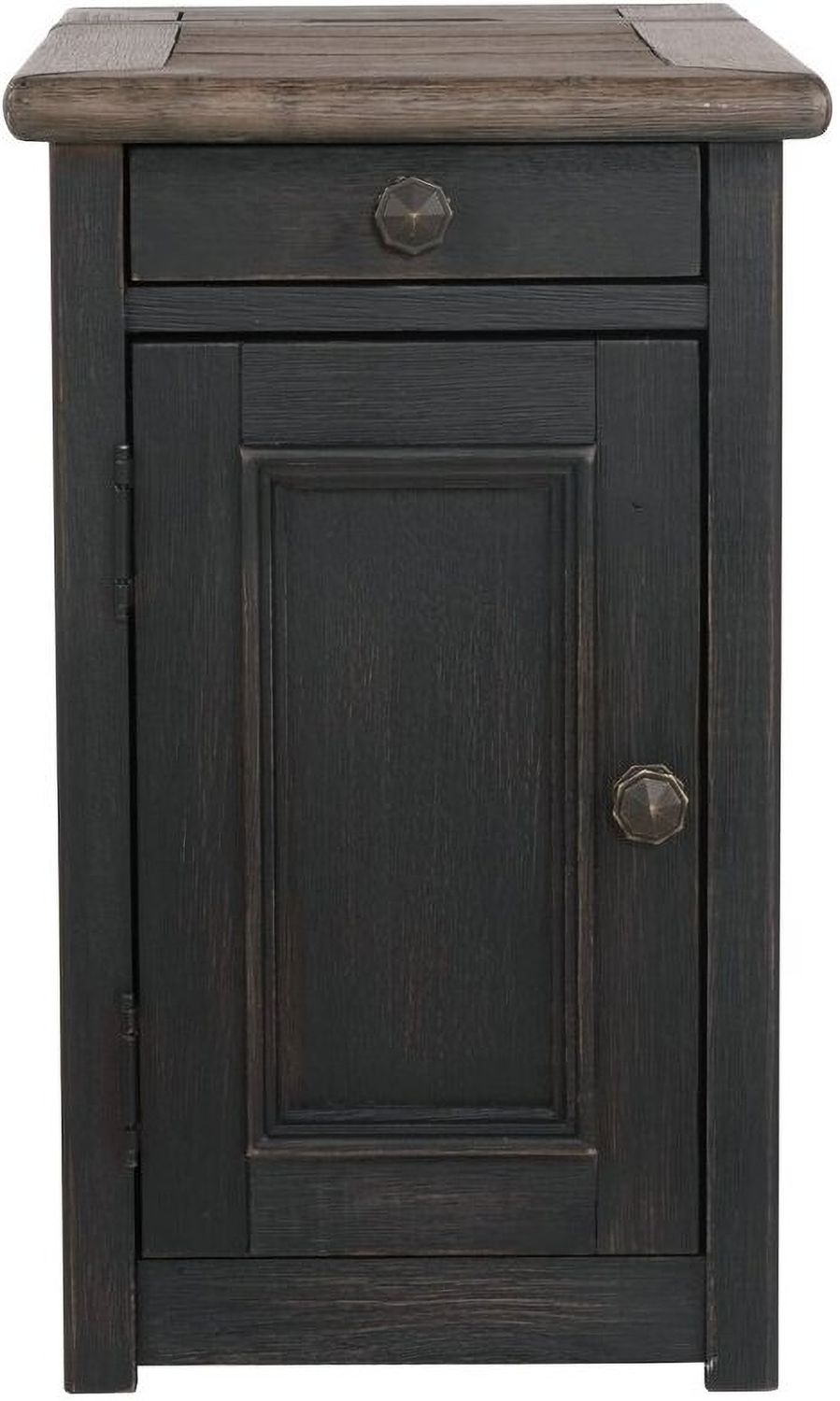 Tyler Creek Brown and Black Chairside End Table T7367