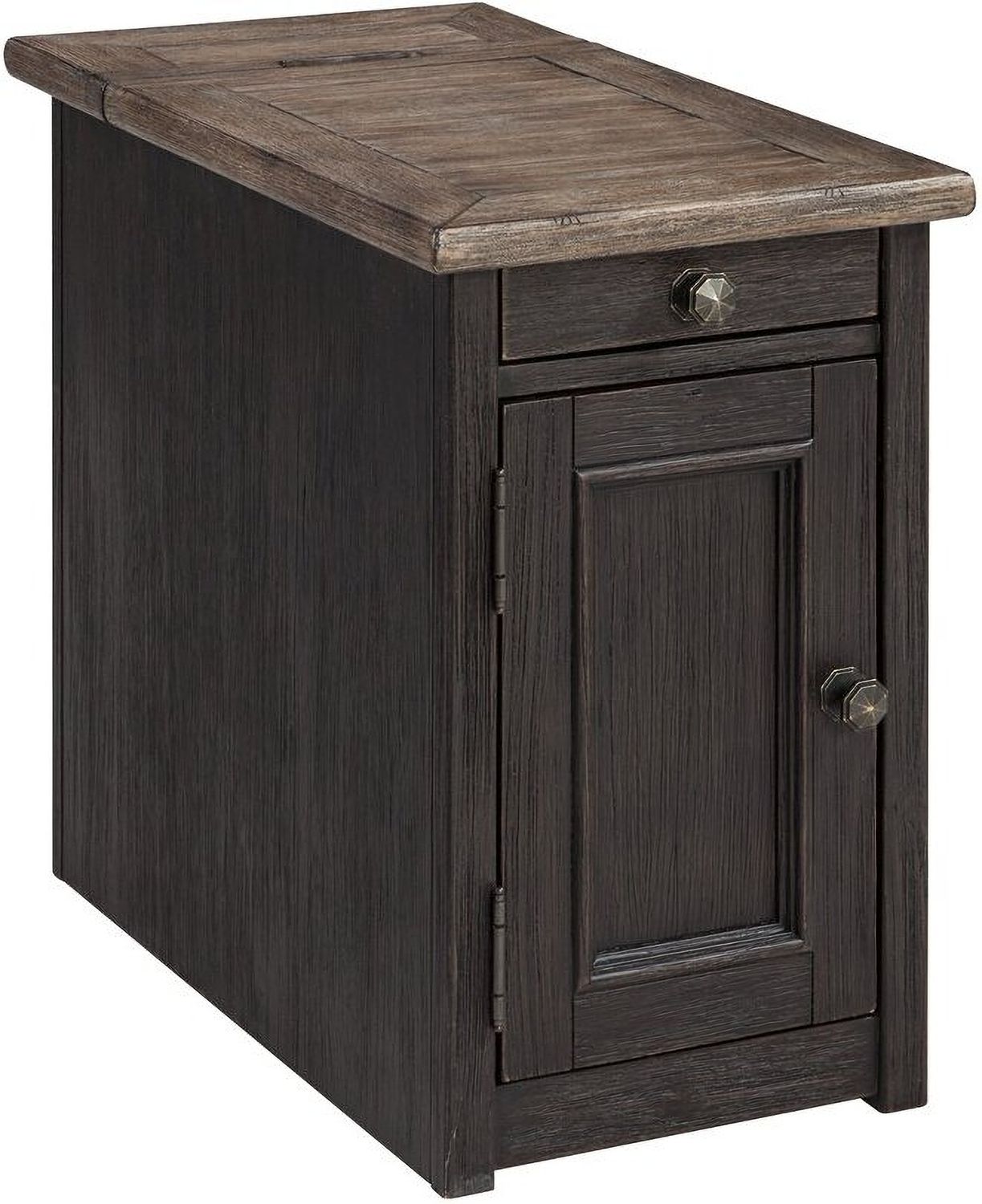 Tyler Creek Brown and Black Chairside End Table T7367