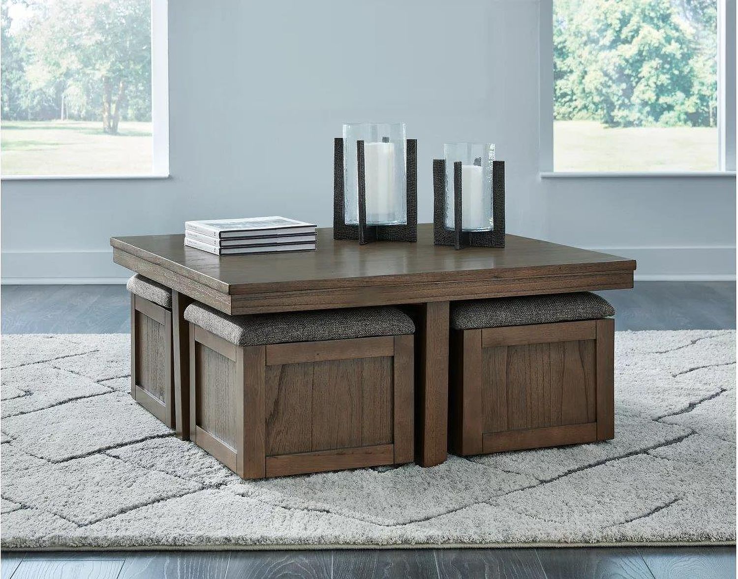 Boardernest Ocassional Table Set In Brown T738T1