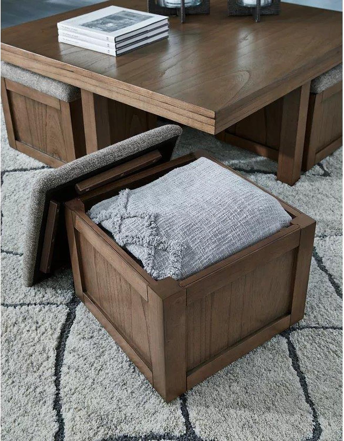 Boardernest Ocassional Table Set In Brown T738T1
