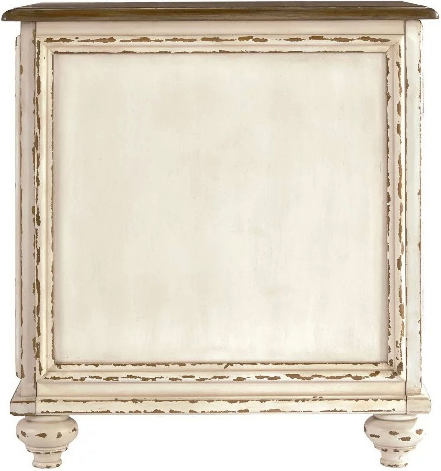 Realyn White and Brown Chair Side End Table T7437