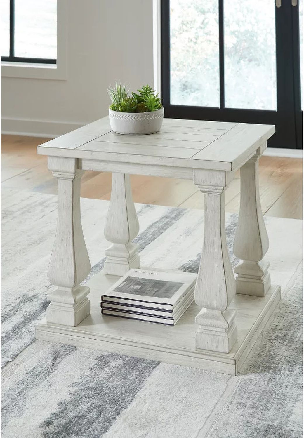 Arlendyne Antique White Rectangular End Table T7473