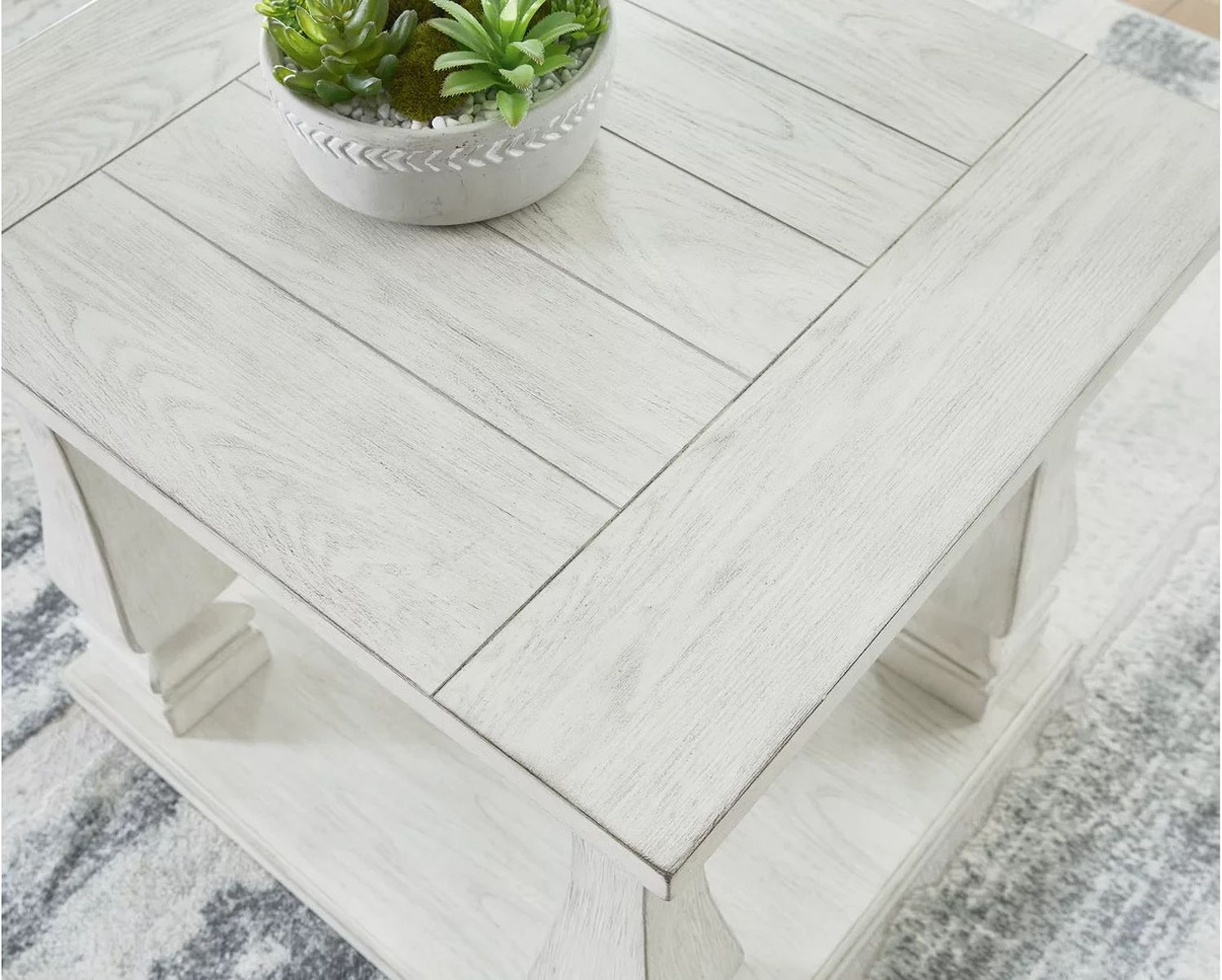 Arlendyne Antique White Rectangular End Table T7473