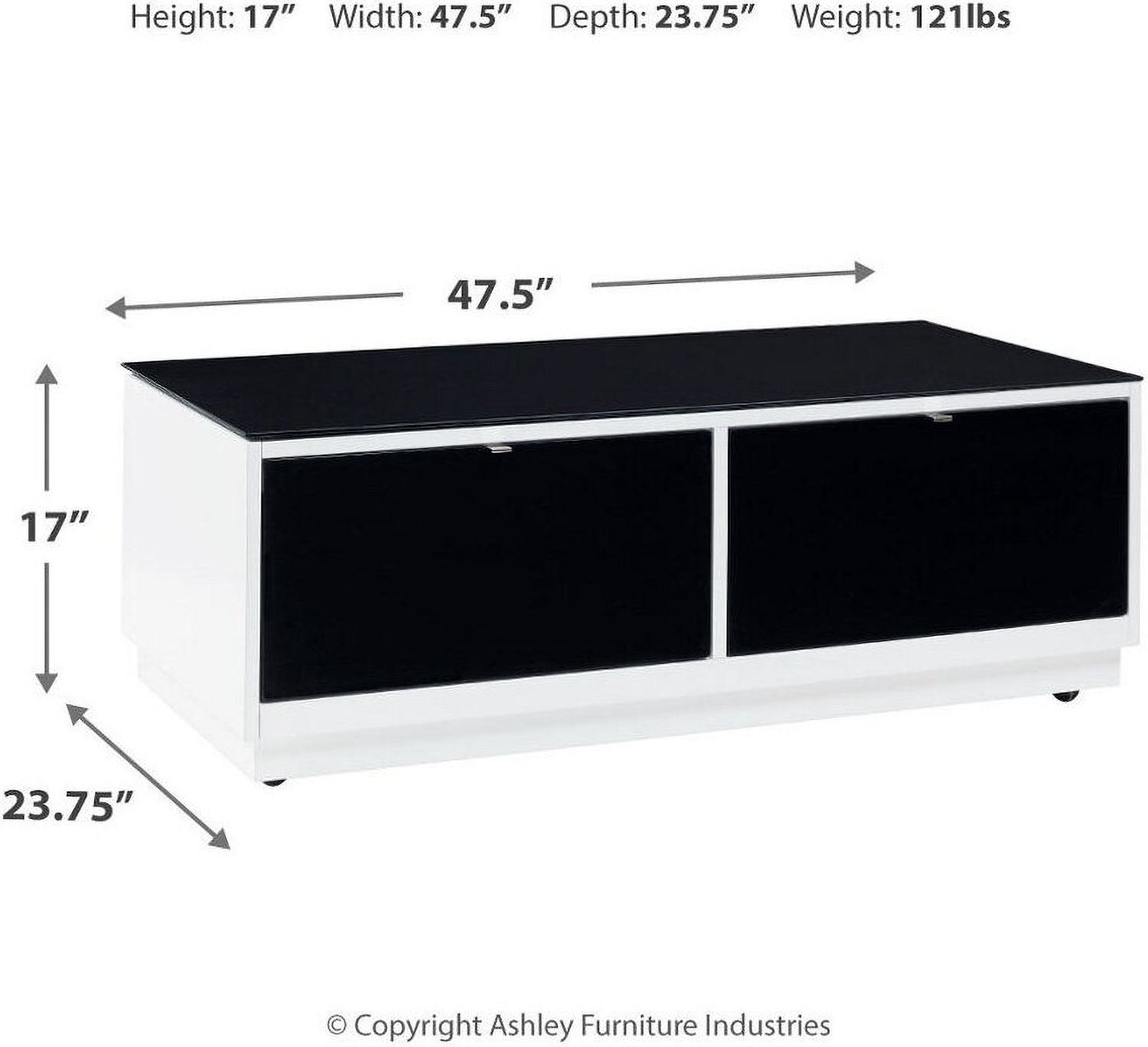 Gardoni Coffee Table In White And Black T7561