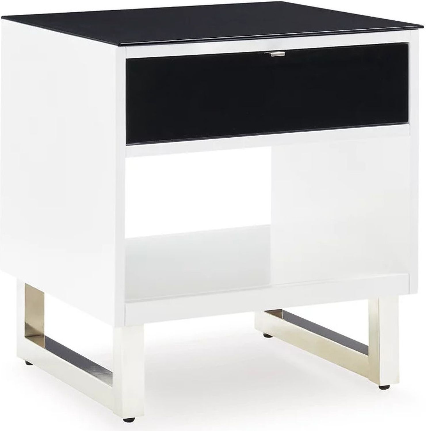 Gardoni End Table In White And Black T7563