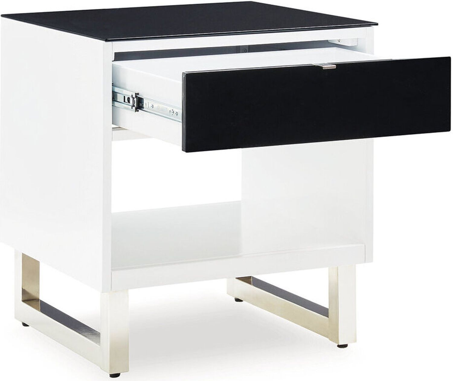 Gardoni End Table In White And Black T7563