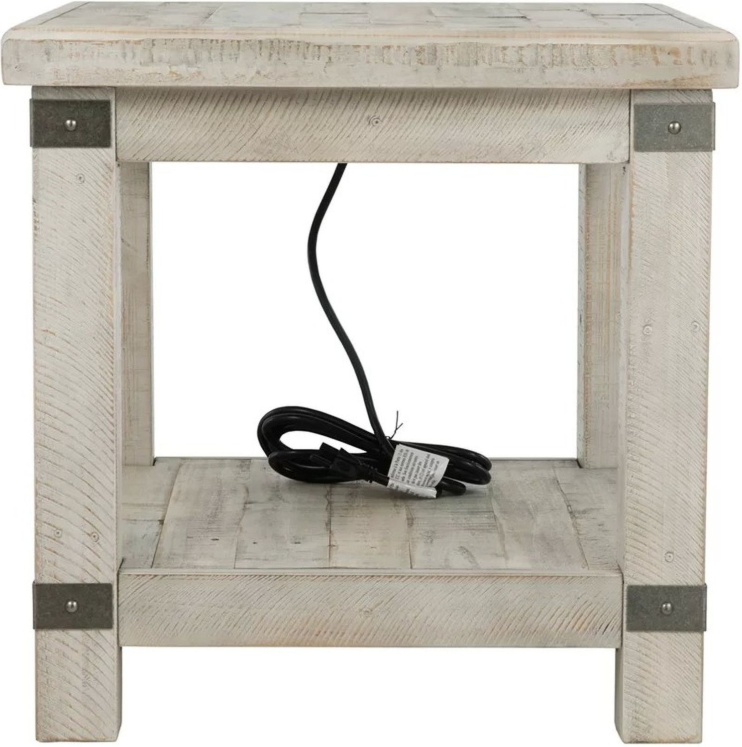 Carynhurst White Rectangular End Table T7573