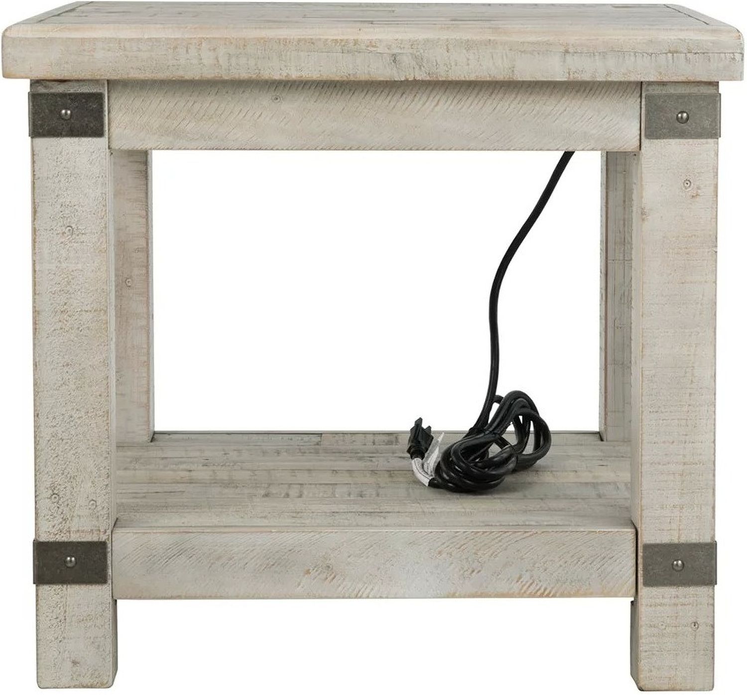 Carynhurst White Rectangular End Table T7573