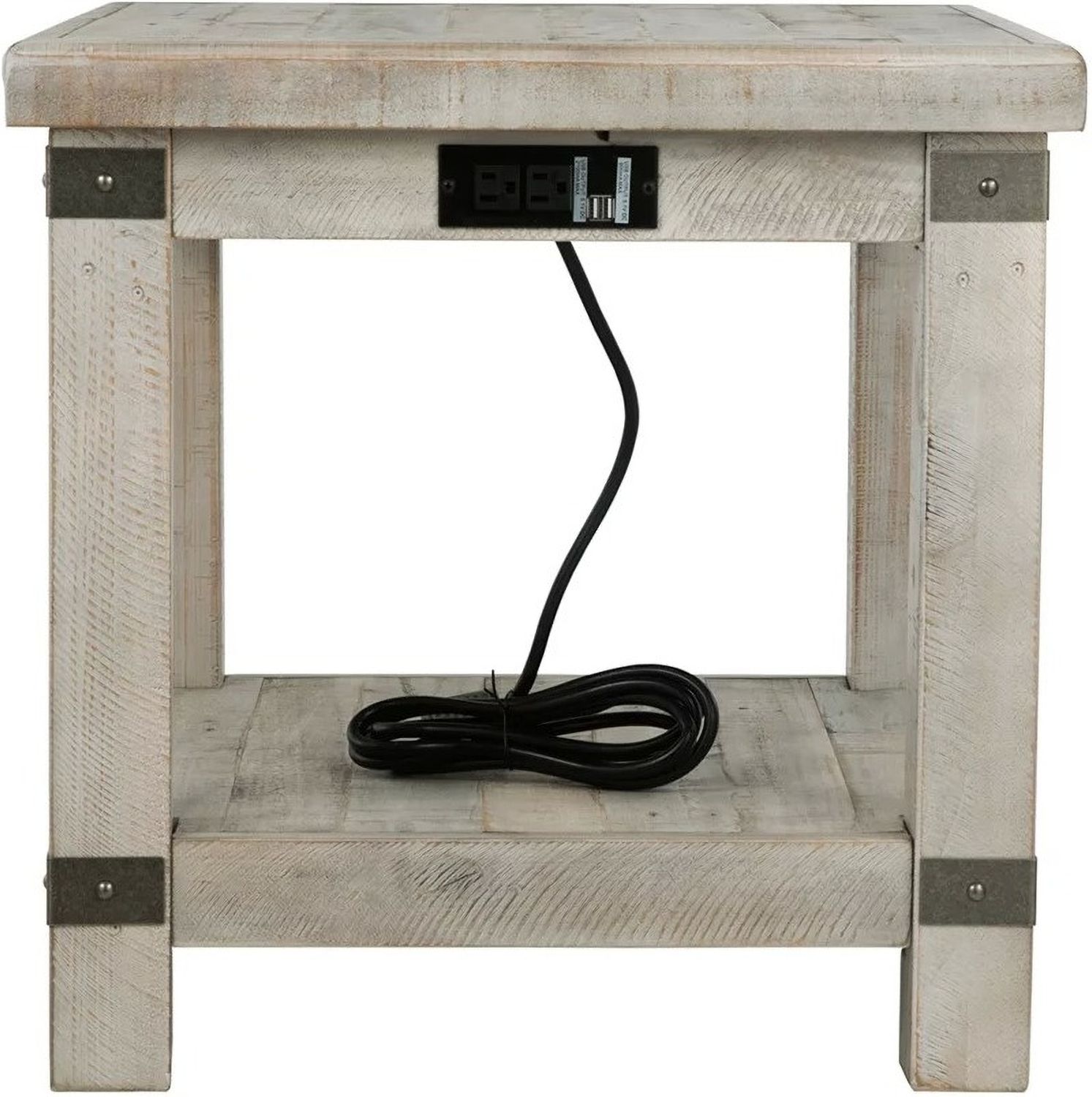 Carynhurst White Rectangular End Table T7573
