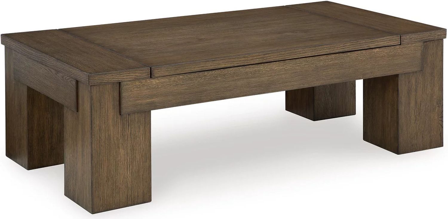 Rosswain Lift-Top Coffee Table In Warm Brown T7639