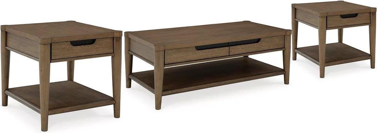 Roanhowe Ocassional Table Set In Brown T769T1